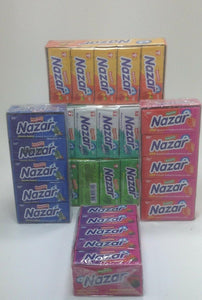 Nazar sugarless chewing gum , sugar free , 6 tastes 100 piece , delicious taste