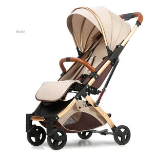 5.8 kg Light aluminium alloy stroller gold frame car Portable fold Umbrella baby stroller Newborn Travelling Pram on plane gifts