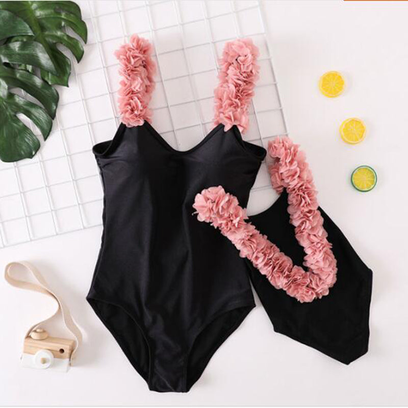 Mother Daughter Swimsuits Flower Mommy And Me Swimwear Bikini Family Look Mom And Daughter Bathing Suit Family Matching Clothes